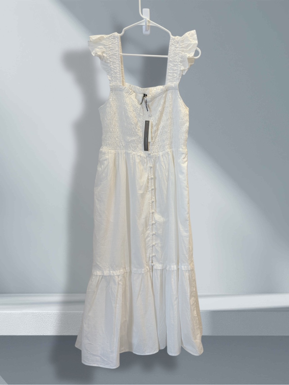 Anthropologie Peregrine Square-Neck Midi Dress Size Medium